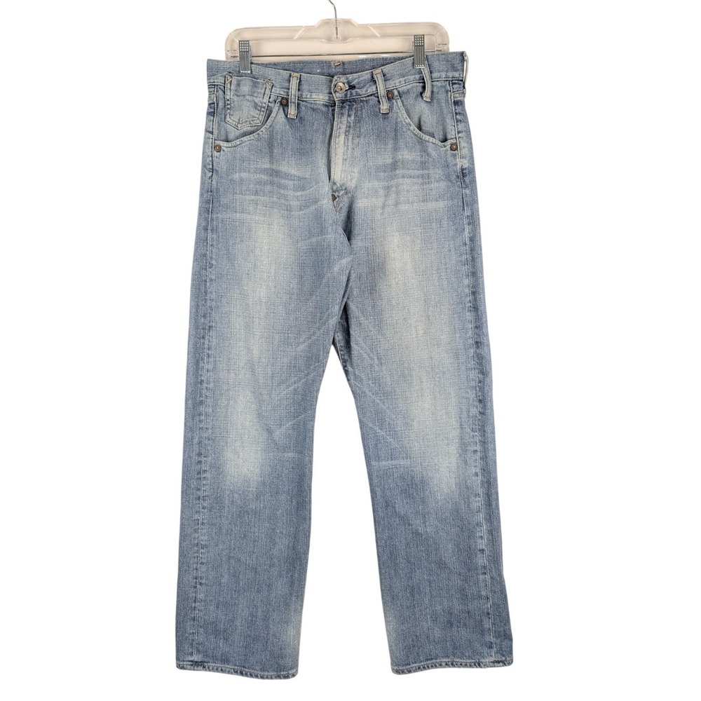 G Star Raw Jeans Mens 32x30 (32x32 Tag) Blue Low Crotch Relaxed Straight Leg
